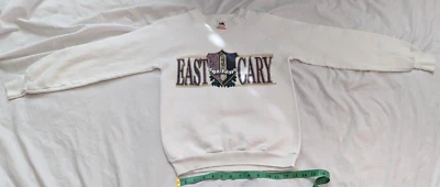 Vintage East Cary Imps North Carolina Sports Sweater Pullover S White Made USA - Image 1 of 4