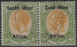 SWA 1923 4d pair sg 20 used KGV - Picture 1 of 2