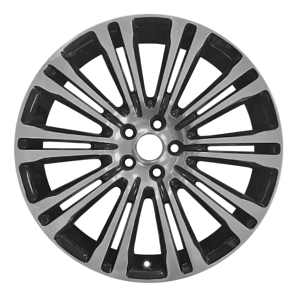 Rueda de aluminio 20x8 10 radios dobles restaurada pulida y pintada negra 02420 Foto 1 de 1