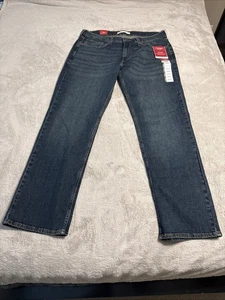 Levi Strauss Signature Men's Athletic Fit Flex Tapered Blue Denim Jeans 33 X 30 - Picture 1 of 12