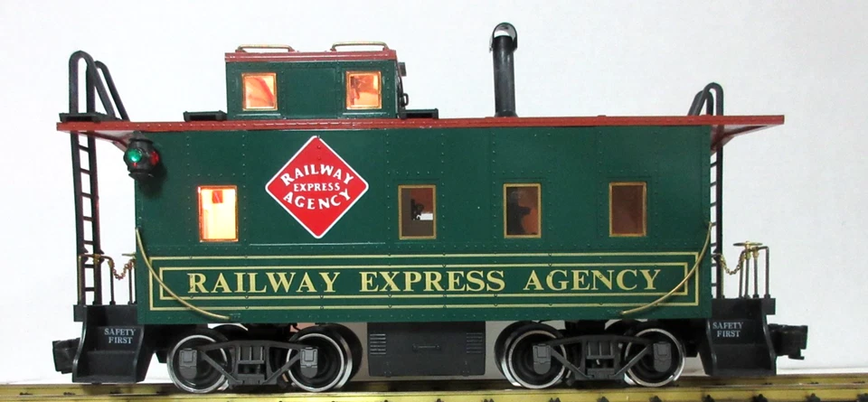 RAILWAY EXPRESS AGENCY G Scale Caboose 42105   VERY  RARE   NEW  ONLY  1 OF 100 - Image 1 of 4