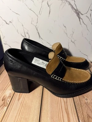 Sperry Women's Top Sider 9 Seaport Penny Heel Loafers Black Slip-On  - Image 1 of 4