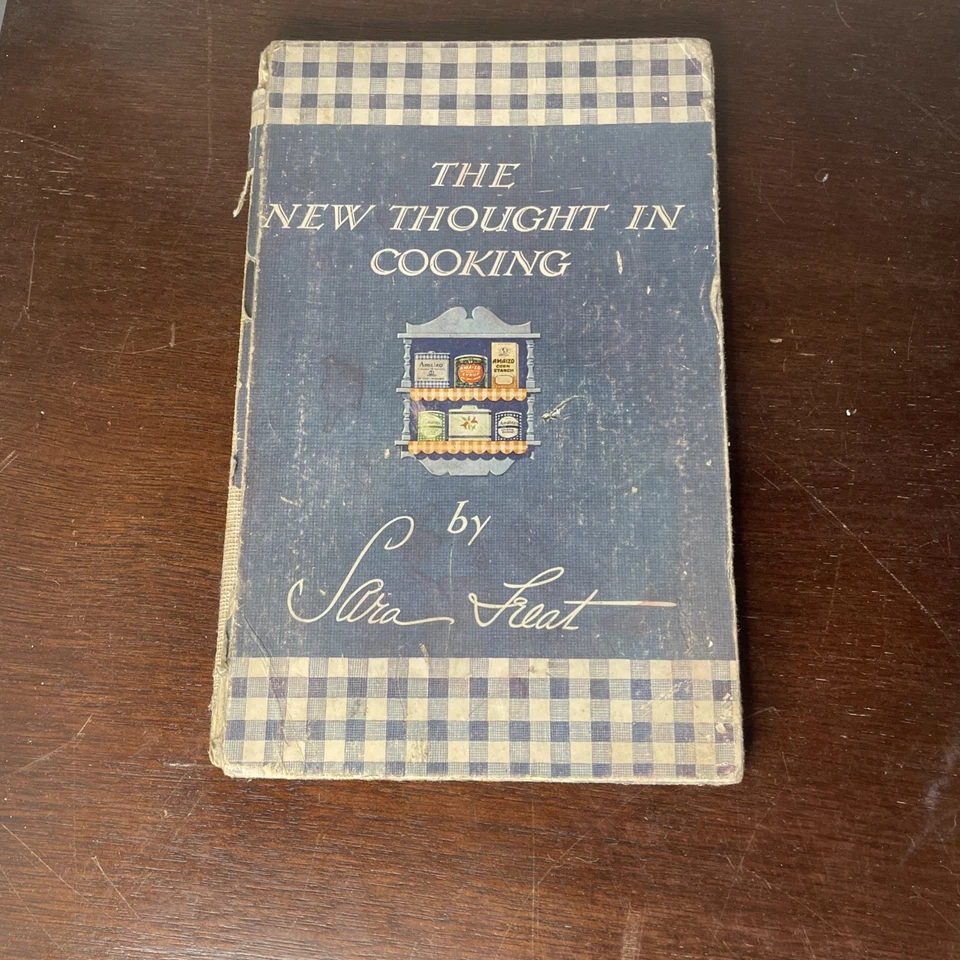 Vintage Color Illustrated COOKBOOK Recipe Book NEW THOUGHT IN COOKING — 第 1/4 张图片