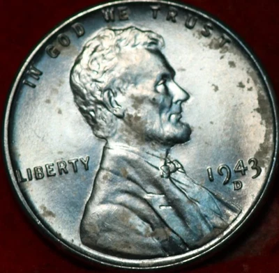 Uncirculated 1943 Philadelphia Mint Steel Lincoln Wheat Cent - Image 1 of 2