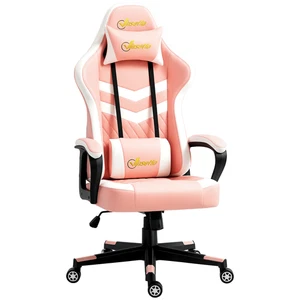 Vinsetto Racing Gaming Chair w/ Lumbar Support, Gamer Office Chair, Pink - Picture 1 of 11