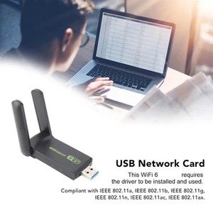 WiFi 6 Adapter USB3.0 2.4GHZ To 5.0GHZ AX1800Mbps MU MIMO USB Network Card Fo CB - Bild 1 von 22