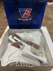 NUOVI PATTINI FIGURE RIEDELL F275 TAGLIA 7 larghi US WHITE MK21 lame - Foto 1 di 8