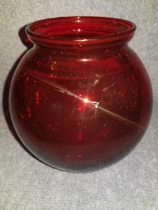Vintage Red Depression Glass Flower Vase - Picture 1 of 7