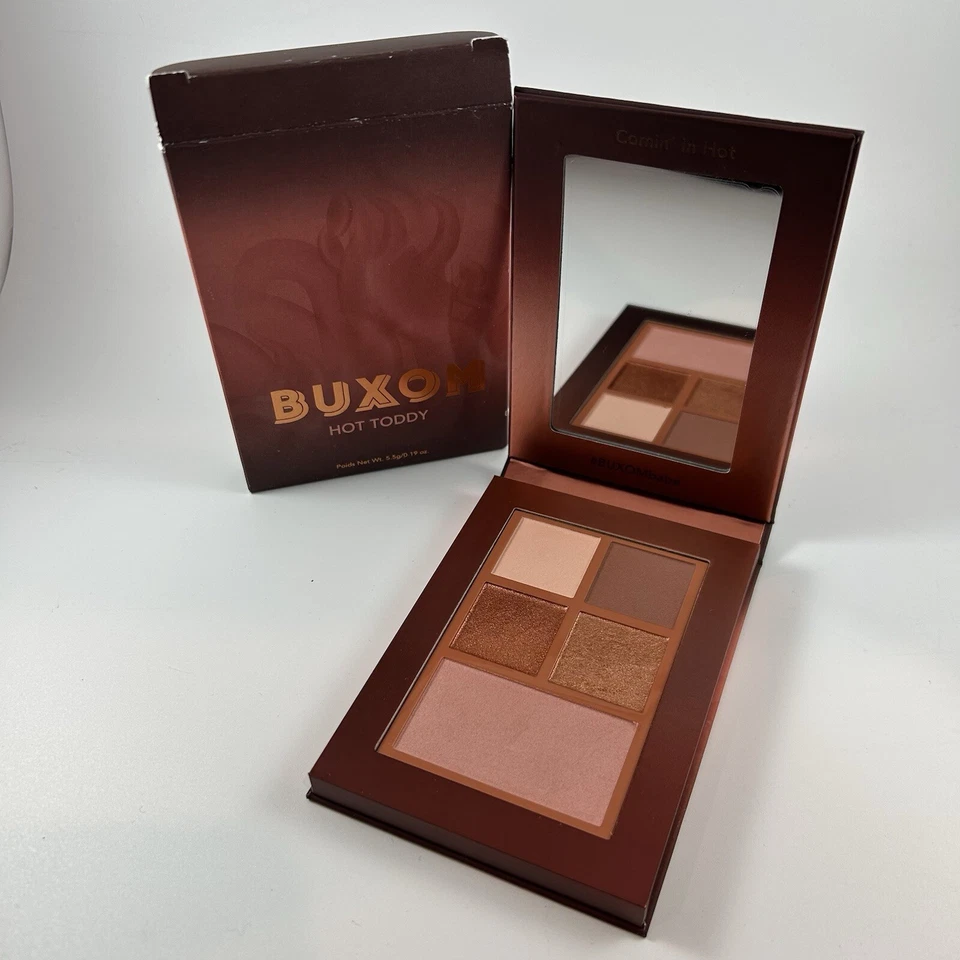 Buxom Hot Toddy Eyeshadow And Cheek Palette New In Box Blush 5 Shades Makeup Eye - Image 1 of 3