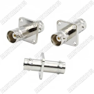 10x BNC Female to BNC Female Jack Flange 4 Holes 17.5mmx17.5mm Adapter Connector - Picture 1 of 9