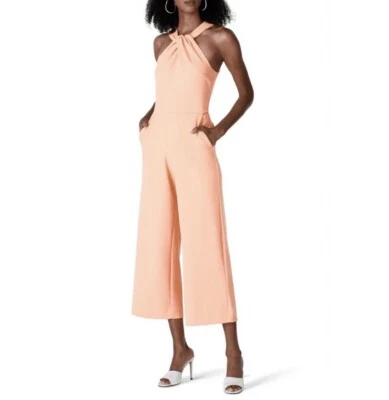 RACHEL Rachel Roy Chic Twist Front Halter Crepe Wide Leg Jumpsuit Women’s Small - Image 1 of 4