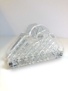 Bohemia Crystal Marquis Crystal Napkin Holder Excellent Condition