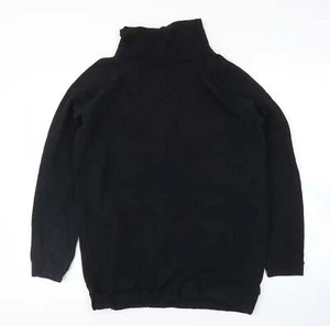 NEXT Womens Black Mock Neck Cotton Blend Jumper Size 10 - Picture 1 of 12