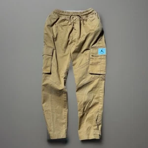 Nike Jordan Boys Flight Cargo Pants 8-10 Years A Wheat MJ Brown Cotton Blend - Picture 1 of 9