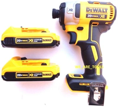 Dewalt DCF887 Brushless 20V Cordless 1/4" Impact, 2 DCB203 Batteries 20 Volt - Image 1 of 4