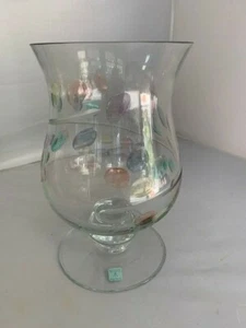 PartyLite JARDINIERE Footed Hurricane Glass Candleholder Vase NIB Retired P7085 - Picture 1 of 4