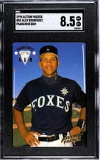 Alex Rodriguez Appleton Foxes  1994 Action Packed Minors #55 SGC 8.5