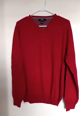 Foxcroft womens red cashmere blend pullover sweater Sz L long sleeve - Image 1 of 3