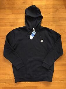 adidas Men's Essential Hoodie Sweatshirt 70% Cotton XL NWT Navy 277