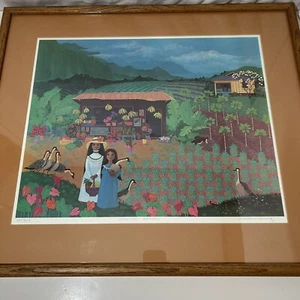 Vintage Rosalie Prussing COUNTRY HAWAII Limited Edition Print 1980s Hawaiian Art - Picture 1 of 24