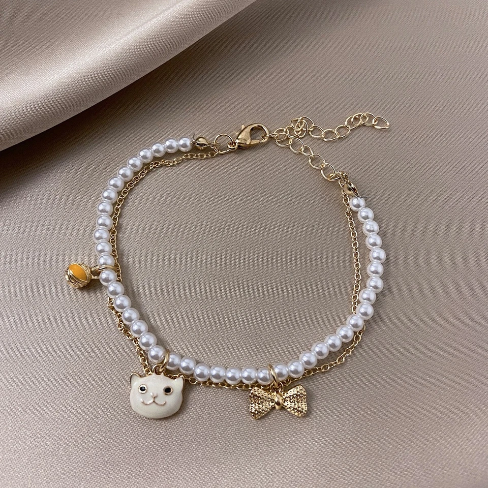 Armband Katze Damenarmband Frauenarmband Mädchenarmband Modeschmuck Geschenk - Bild 1 von 4