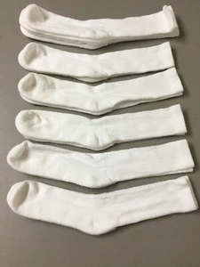Scarpe nuove senza etichette con calze da donna senza fronzoli cotone 4-8 bianche 8 paia #1077Z - Foto 1 di 2