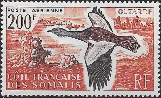 法国索马里 1960 年航空鸟印 \完好 从未挂起 — 第 1/1 张图片