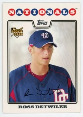 2008 Topps Ross Detwiler #92 Rookie RC - Image 1 of 2