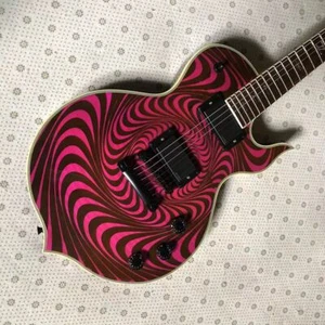 Pink Electric Guitar Mahogany Body and Neck Black Hardware Pickup ,Free Delivery - Picture 1 of 7