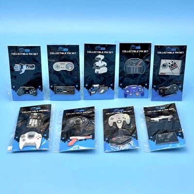 ThinkGeek Retro Gaming Controller Collectable Pin Set Complete *YOU CHOOSE* 2014 - Image 1 of 4