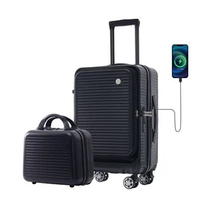 Carry-on Luggage 20 Inch Front Open Luggage Lightweight Suitcase with Front P... - Picture 1 of 8