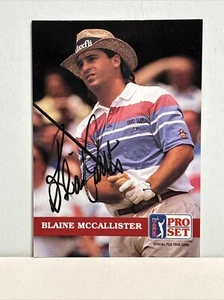 G19 Blaine Mccallister 1992 Pro Set PGA Golf Tour Autographed Signed Auto Card - Picture 1 of 4