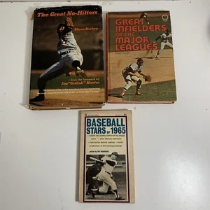 3 Vintage MLB Books The Great No-Hitters 76 / Infielders 72 / Baseball Stars 65 - Picture 1 of 11