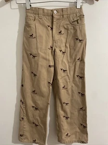 Girl Hartstrings Beige Brown Horse Equestrian Pants Size 6 - Picture 1 of 4