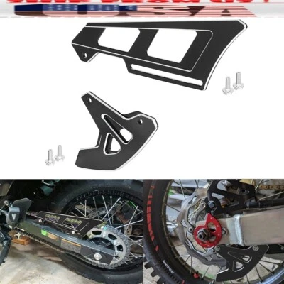 США 3D CNC черный задний тормоз диск крышка цепи предохранитель комплект для HONDA XR650L 1993-2024 - Изображение 1 из 4