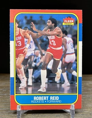 1986-87 Fleer Basketball Robert Reid 90 of 132 Houston Rockets Pack Fresh  - Image 1 of 2