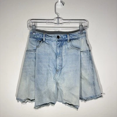 Falda vaquera Denim X Alexander Wang línea A talla 26 dobladillo crudo Foto 1 de 4