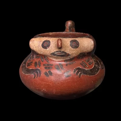 Recipiente efigie animal policromado coclé precolombino Foto 1 de 4