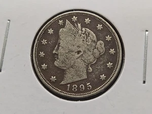 1895 Liberty V-Nickel 5C Five Cent Coin - Picture 1 of 2