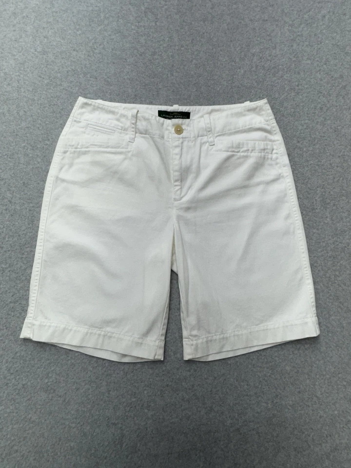 Pantalones Cortos Lauren Jeans Co Para Mujer Talla 2 28 Blanco Informal Aire Libre Golf Fiesta Elegante Foto 1 de 4