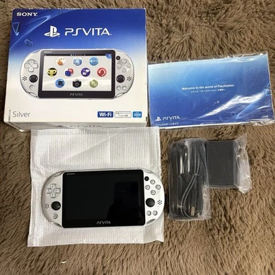 Mint SONY PlayStation PS Vita Wi-Fi PCH-2000ZA25 Silver Console Boxed - Image 1 of 4