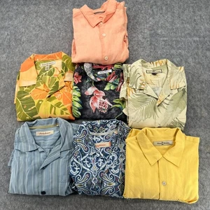 Tommy Bahama Hawaiihemden Herren S 100 % Seide Paket mit Knopfleiste Blumenmuster - Bild 1 von 21