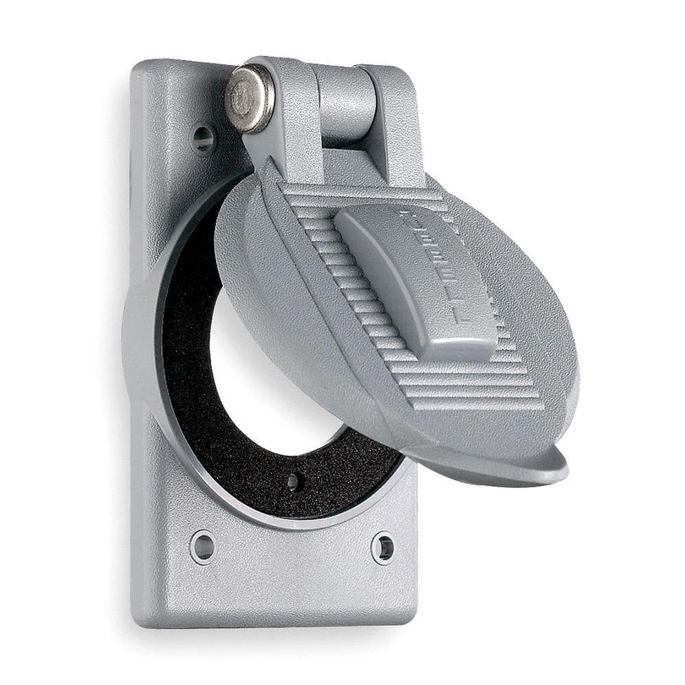 DISPOSITIVO DE CABLEADO HUBBELL-KELLEMS WP1 Cubierta resistente a la intemperie, termoplástico, gris 3D463 Foto 1 de 1