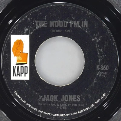 JACK JONES Open For Business As Usual KAPP K-860 VG 45 RPM 1967 Ballad 7" Jazz - Image 1 of 4