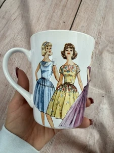 Simplicity Vintage 1950 Kleid Muster Kaffeebecher 12 Unzen Retro Mode - Bild 1 von 6
