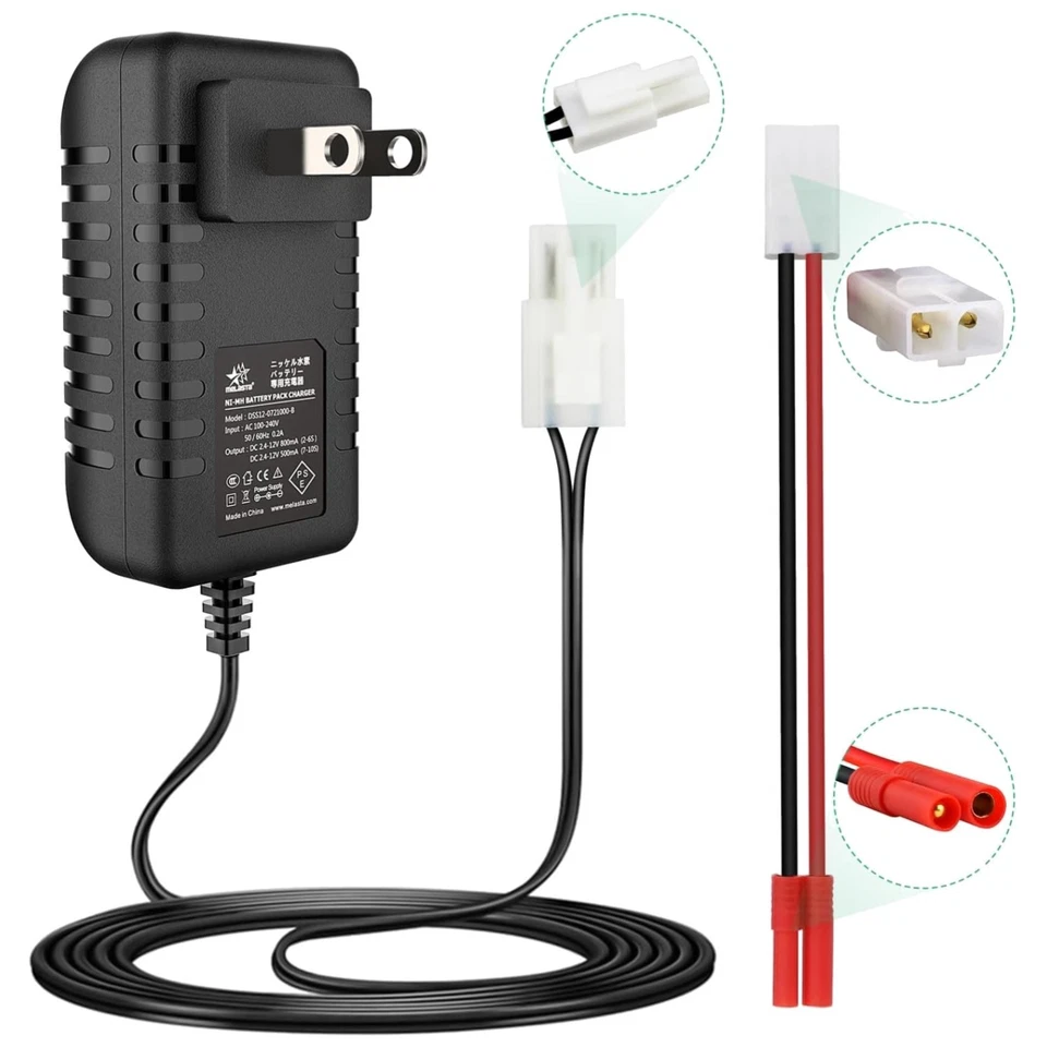 Melasta 7.2v 9.6v 8.4v RC Car Battery Charger for Redcat Racing Hexfly NiMH