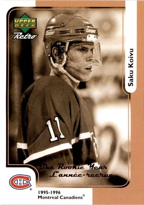 1999-00 Upper Deck Retro McDonald's #McD-14R Saku Koivu The Rookie Year - Image 1 of 2