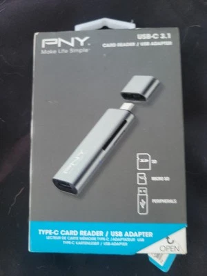 PNY TYPE C CARD READER/USB ADAPTER USB-C 3.1 (26D) - Image 1 of 3