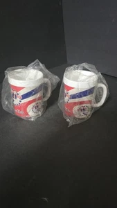 Vintage Snap-on Tools Thermo-Serv Mugs Set of 2 Patriotic Stars Stripes USA Made - Picture 1 of 7