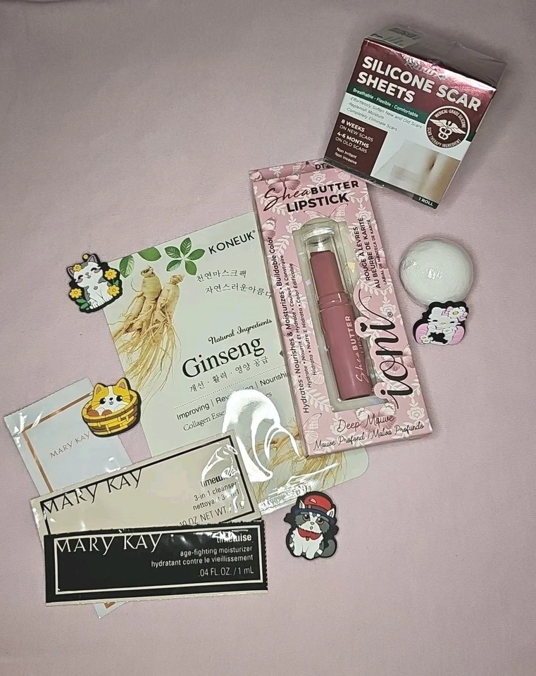 Koneuk Ginseng Collagen Facial Mask Silicone Scar Sheets + Shea Butter Lip Gloss - Image 1 of 4